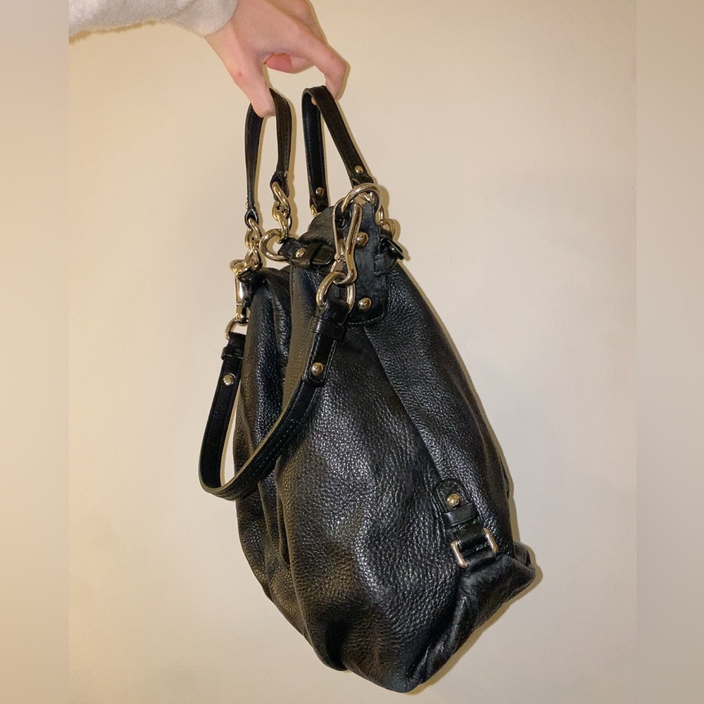 Coach Brooke Hobo Slouchy Bag Medium Black Leather - Picture 9 of 11